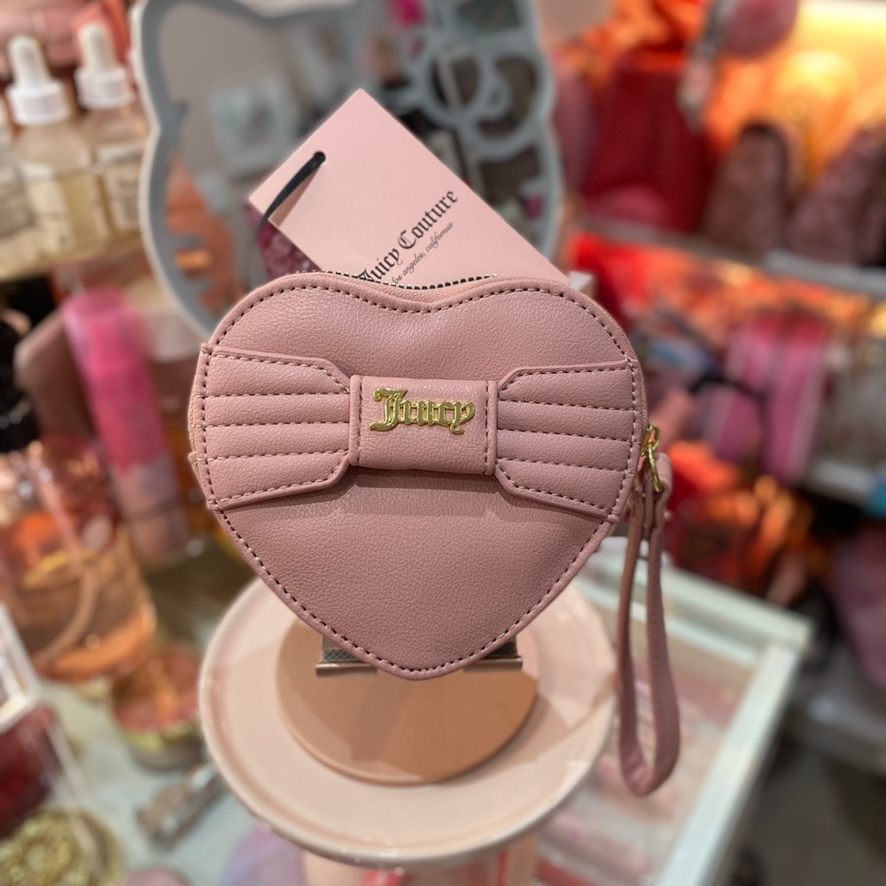 Juicy Couture Pink Heart-Shaped Wristlet
